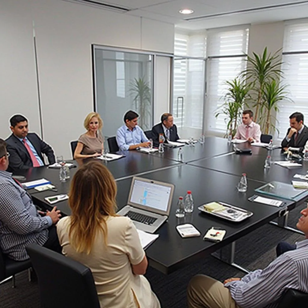 Equipo en reunión estratégica